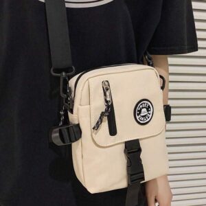 Bolso bandolera para estudiantes color blanco