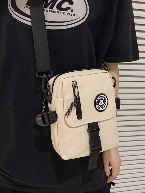 Bolso bandolera para estudiantes color blanco