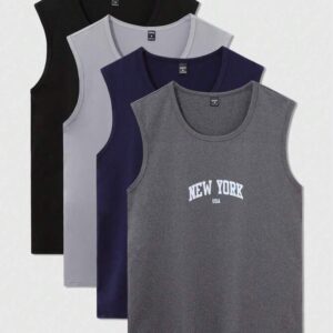 Set de 4 franelas sin mangas para hombre