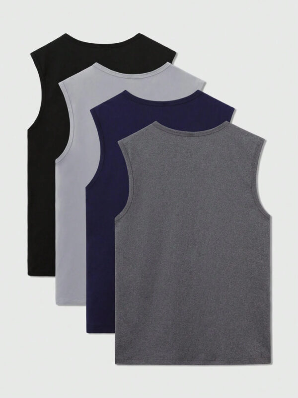 Set de 4 franelas sin mangas para hombre - Imagen 2