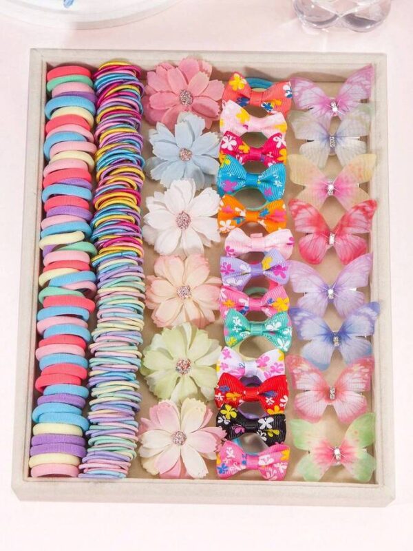 267 piezas de accesorios para el cabello de niñas multicolor